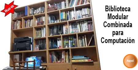 biblioteca, doble, mesa, pc